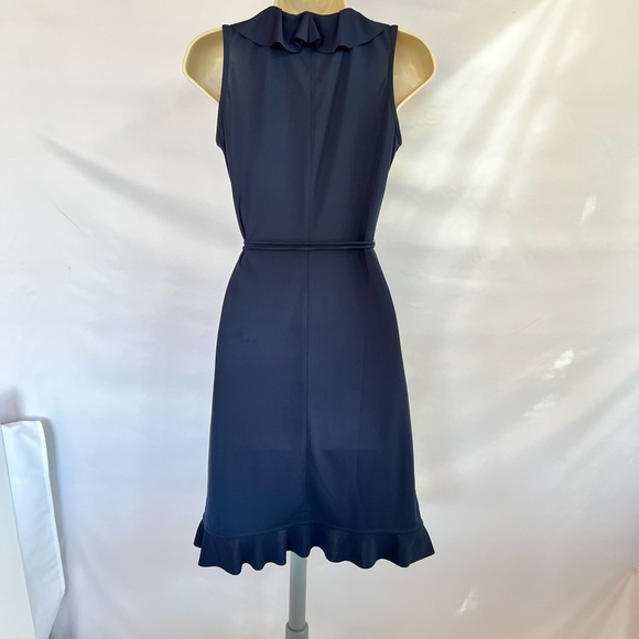 J. Crew Sleeveless Ruffle Wrap Dress XSP - Picture 3 of 7